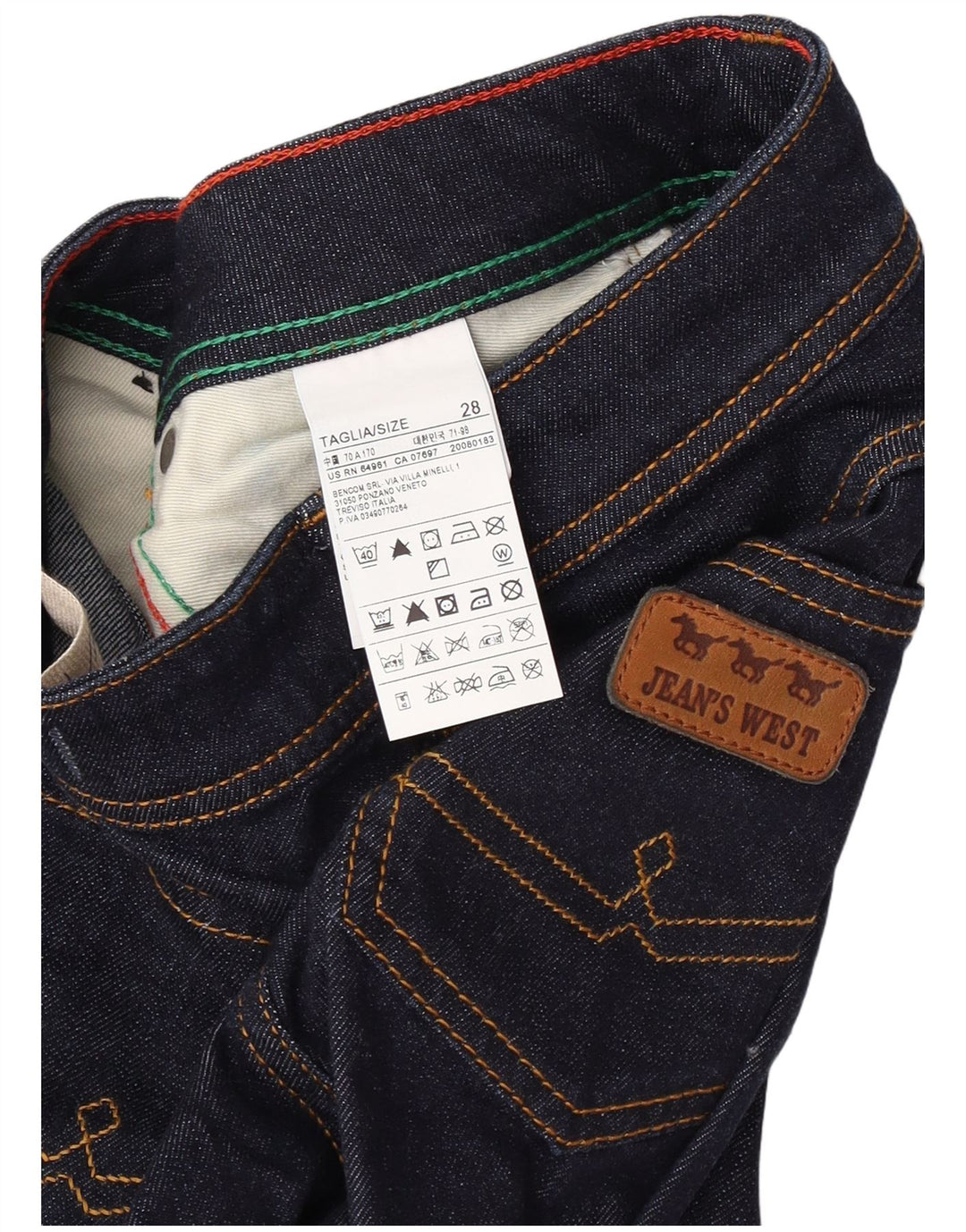 Jean's West Femme Jean Évasé W28 L34 Bleu Marine Coton