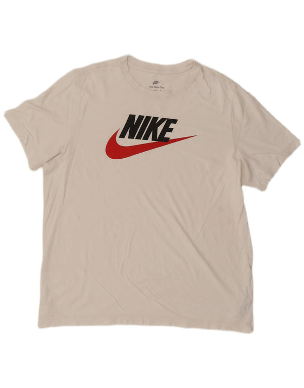 Nike T-shirt graphique pour homme XL en coton blanc