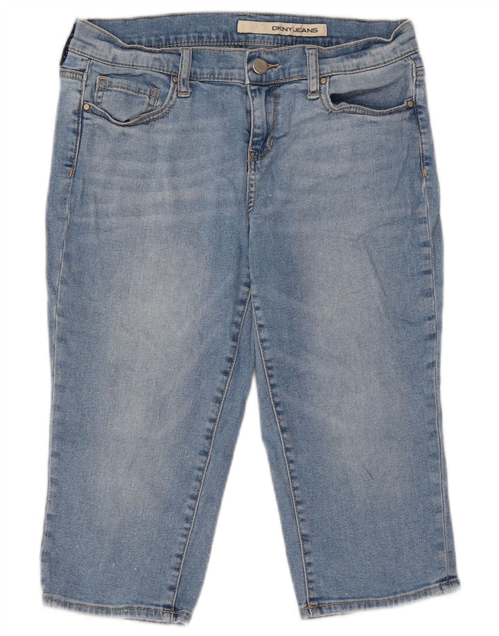Dkny Bermuda en jean pour femme US 4 Small W27 Bleu Coton