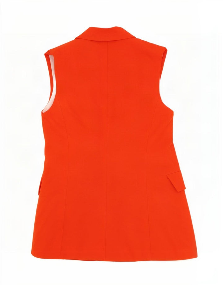 Zara Gilet Long Femme UK 10 Petit Orange Polyester