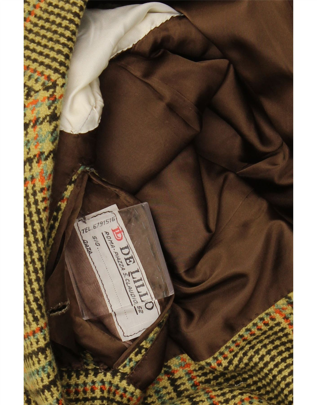 VINTAGE Veste Blazer 3 Boutons Homme UK 38 Pied-de-Poule Vert Moyen