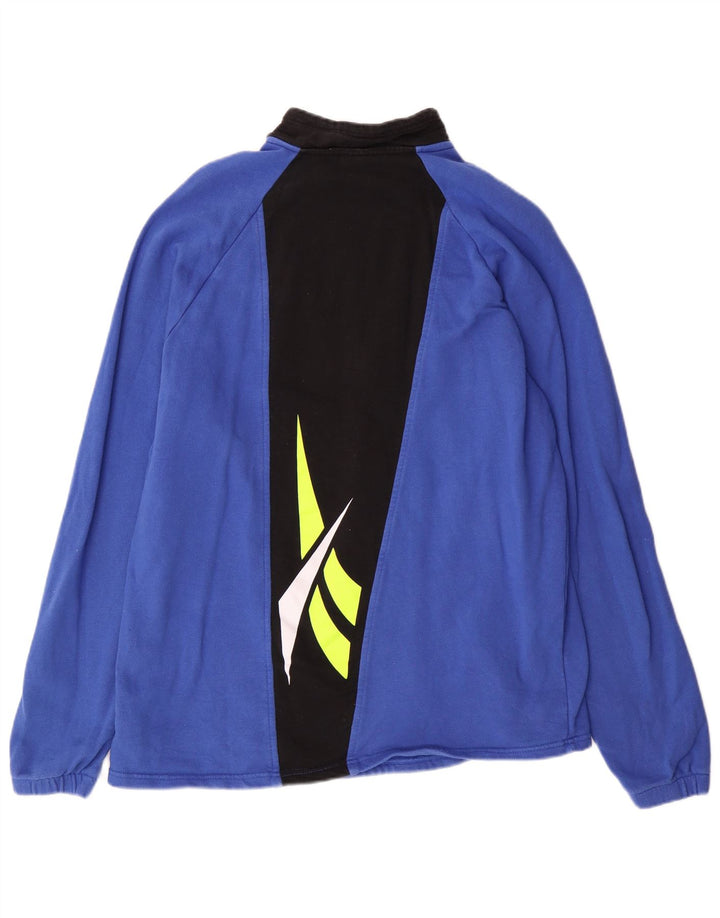 Reebok Sweatshirt Graphic 1/4 Zip Homme Bleu Moyen Coton