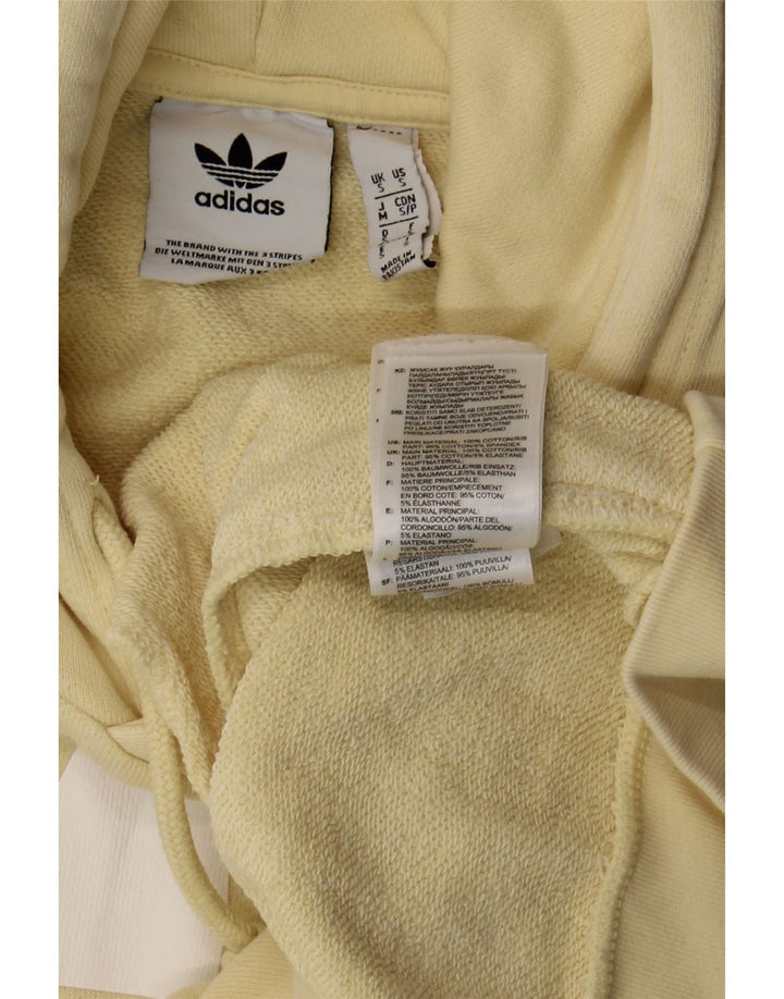 Adidas Pull à capuche graphique pour homme Petit coton jaune