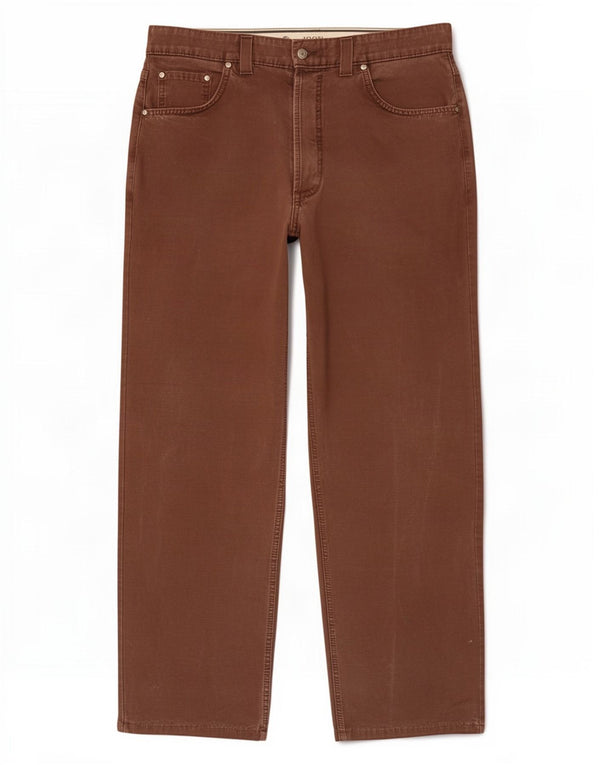 Joop Pantalon décontracté droit pour homme IT 50 Large W34 L29 Marron Coton