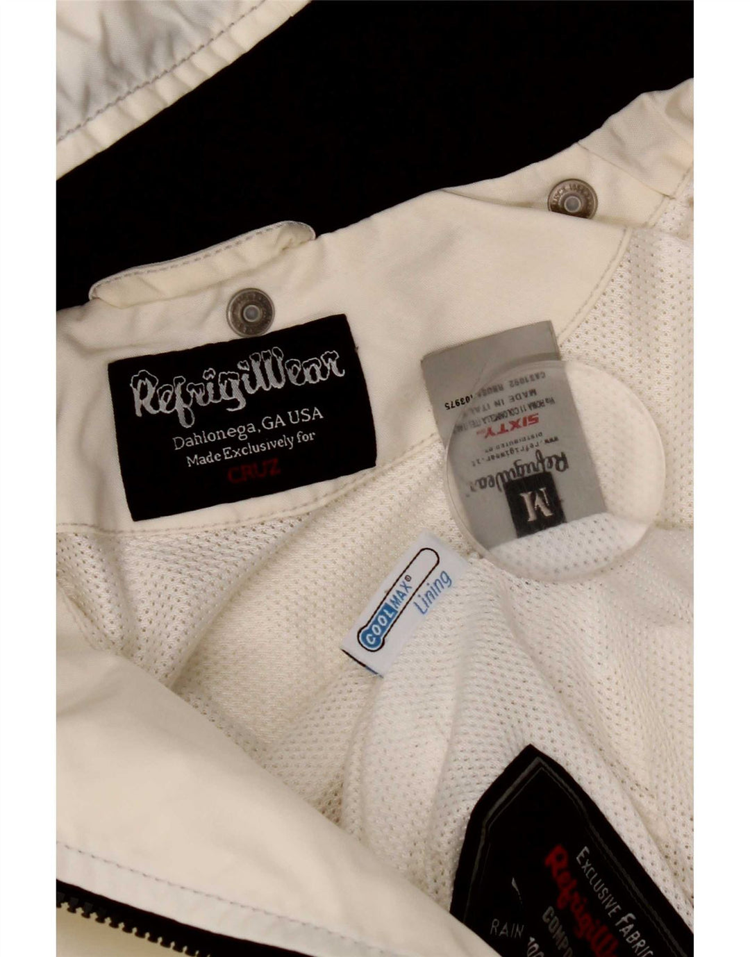 Refrigiwear Veste de pluie à capuche courte pour femme UK 12 Polyamide blanc moyen