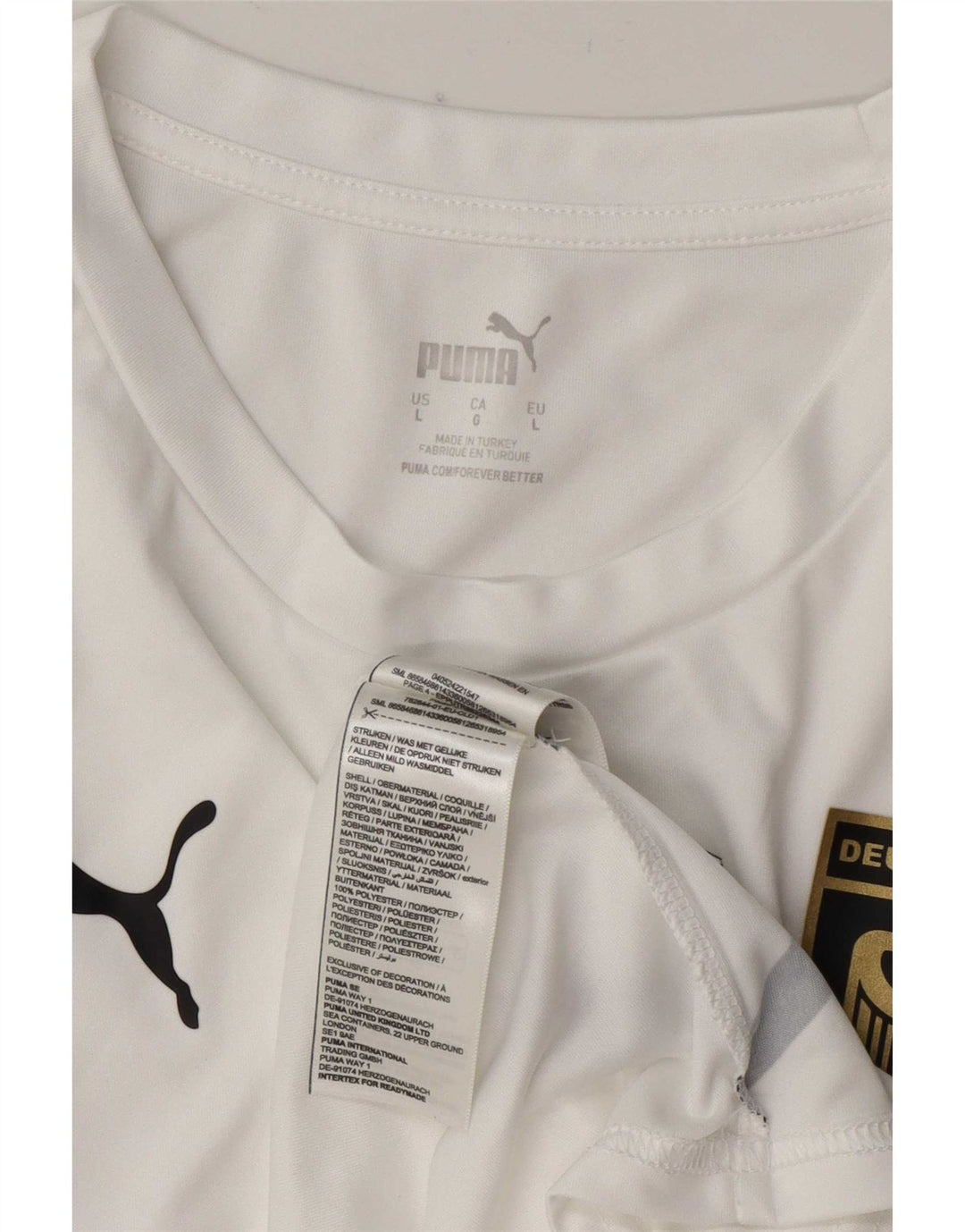 Puma T-Shirt Deutschland Graphic Homme Blanc Large Polyester