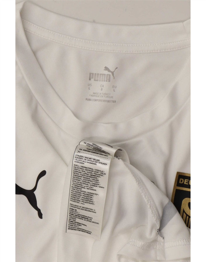 Puma T-Shirt Deutschland Graphic Homme Blanc Large Polyester