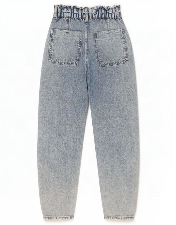 Zara Jean fuselé taille haute pour femme EU 34 2XS W24 L24 Bleu Coton