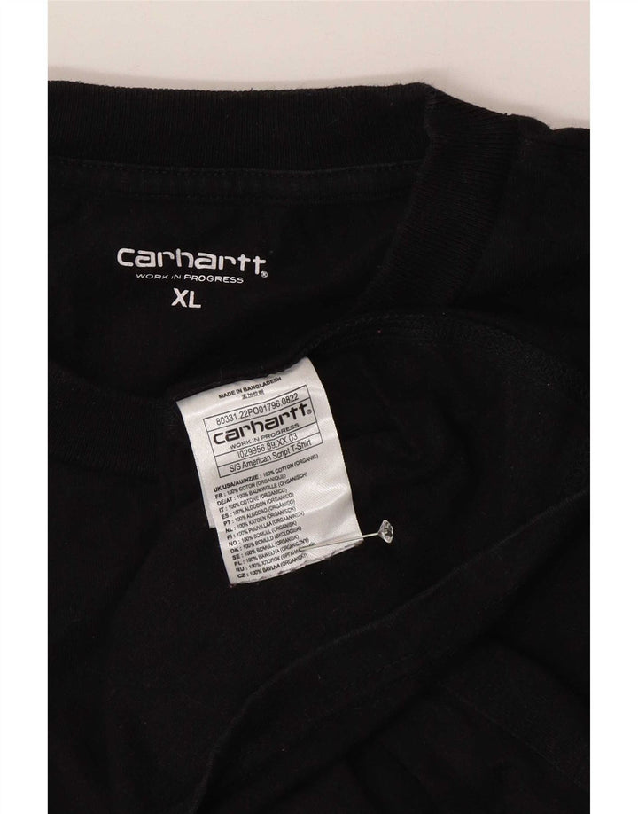 Carhartt T-Shirt Homme Top XL Noir Coton