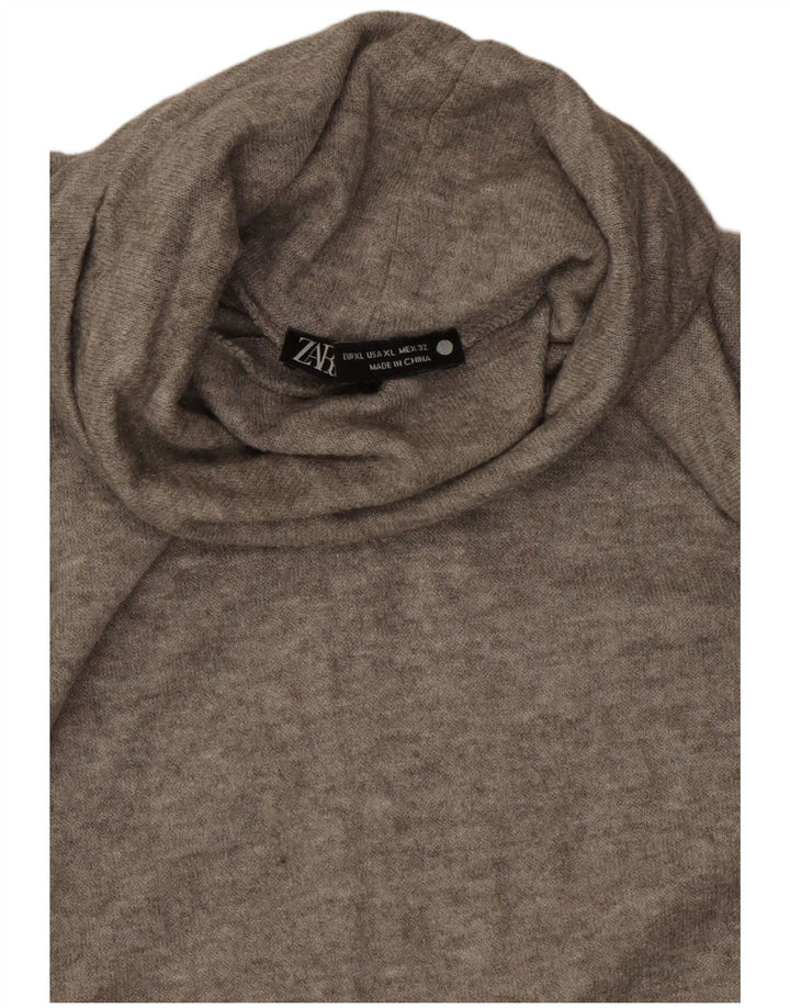 Zara Femme Top Manches Longues UK 18 XL Gris