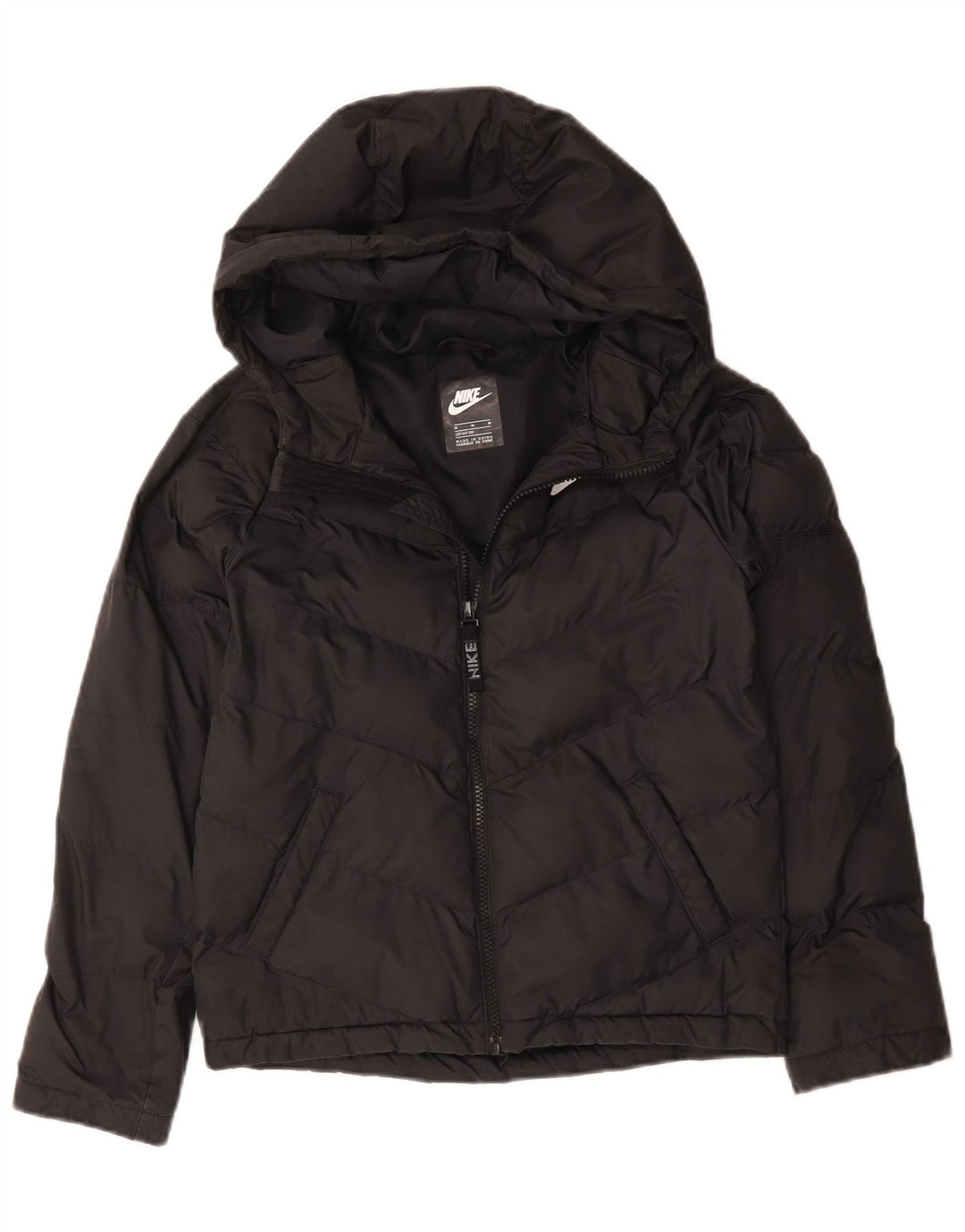 Veste matelassée à capuche Nike garçon 10-11 ans noir moyen polyester sport
