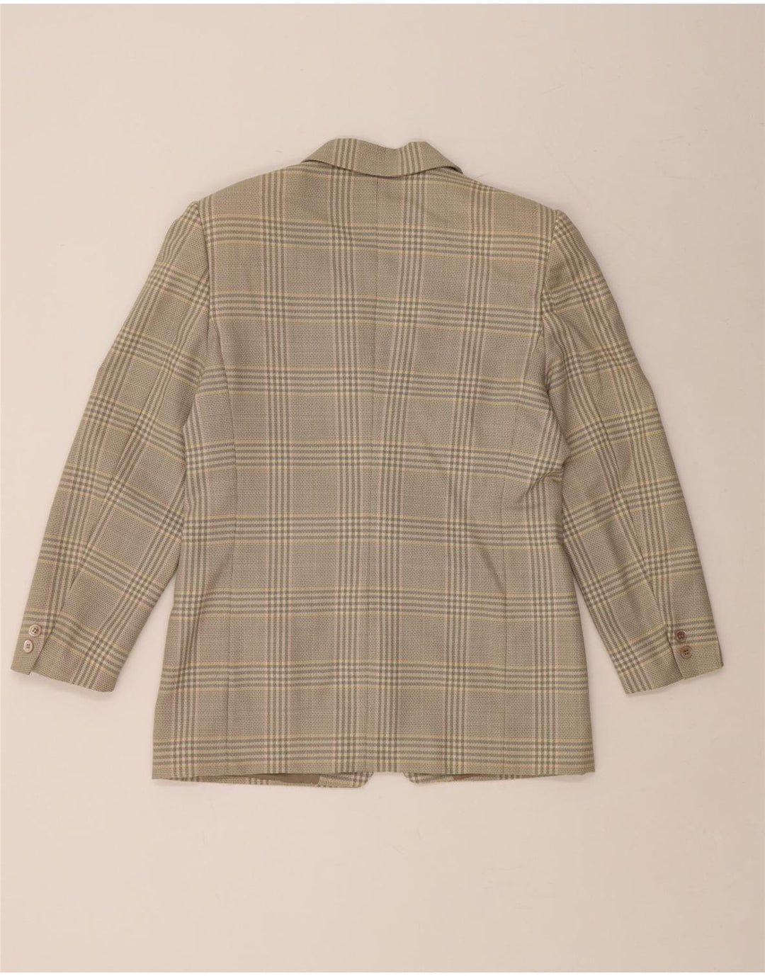 FIORELLA RUBINO Veste blazer longue pour femme UK 12 Gris moyen à carreaux