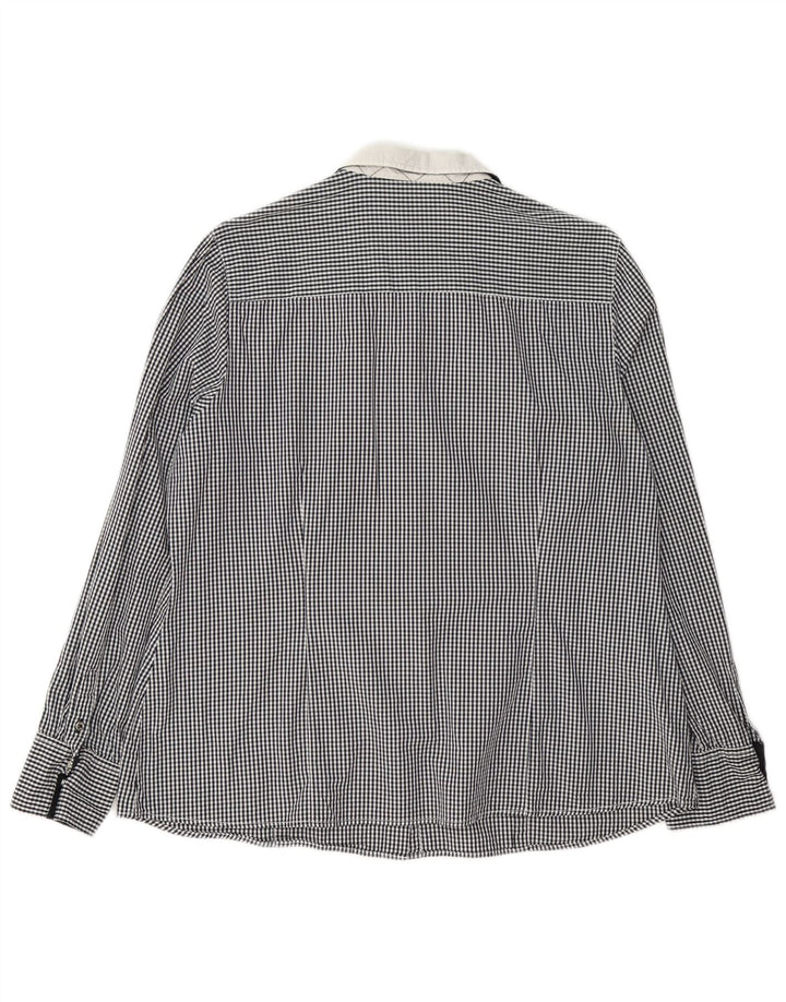 chemise femme vintage EU 42 XL Noir Gingham Coton