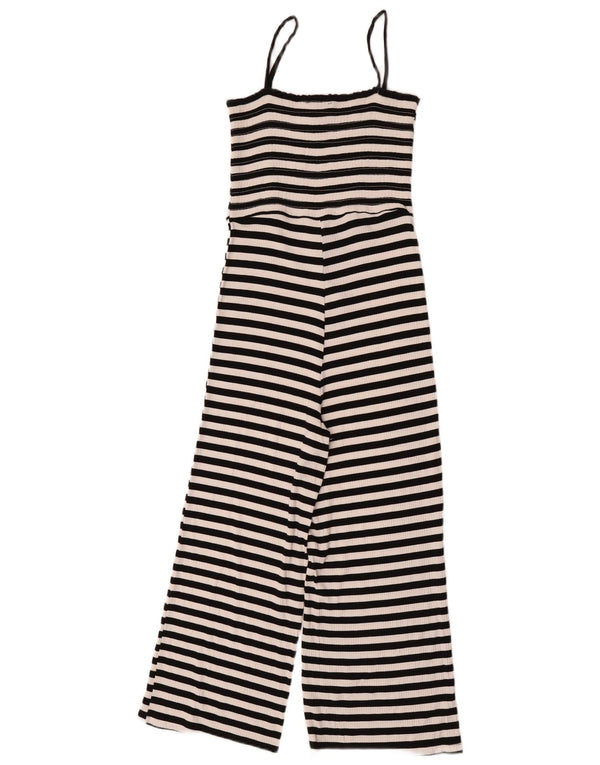 Topshop Combinaison sans manches pour femme UK 10 Petite viscose rayée noire