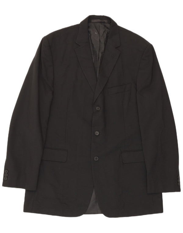 Marks & Spencer Veste blazer à 3 boutons pour homme UK 40 Large Noir