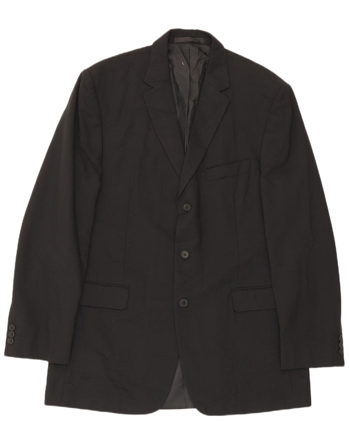 Marks & Spencer Veste blazer à 3 boutons pour homme UK 40 Large Noir