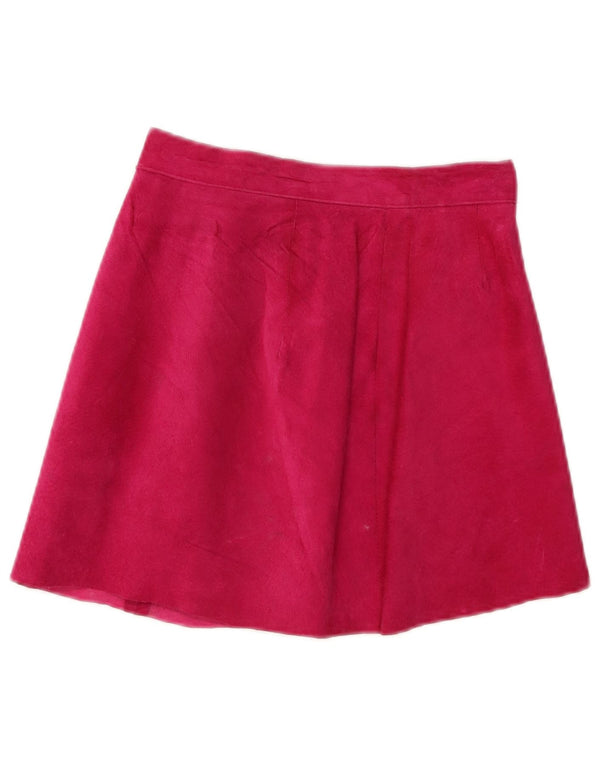 jupe en daim femme vintage W24 XS Rose