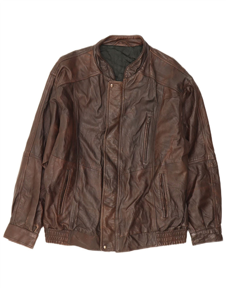 VINTAGE Mens Bomber Jacket UK 40 Large Brown