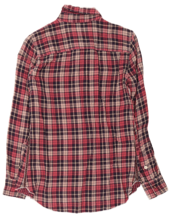 Replay Chemise en flanelle graphique pour femme Coupe garçon UK 10 Petit carreaux rouges