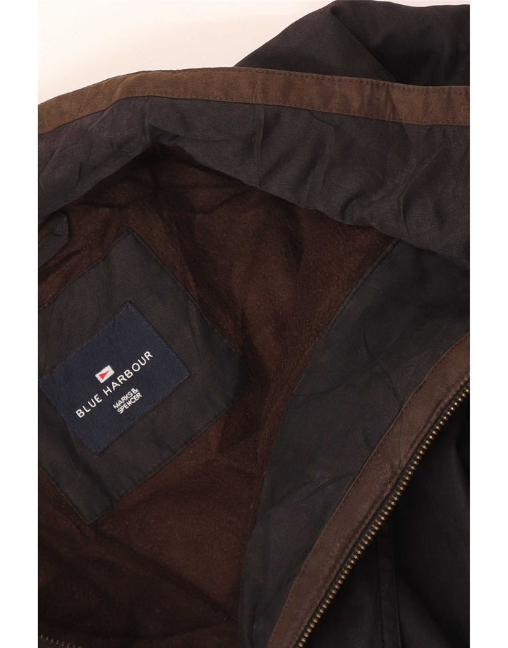Marks & Spencer Manteau coupe-vent Blue Harbor pour homme UK 38 Medium Noir