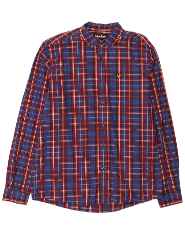 Lyle & Scott Chemise Homme XL Bleu Carreaux Coton