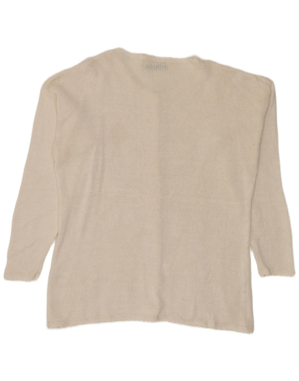 Paramour Cardigan pour femme Taille unique Blanc Floral Ramie