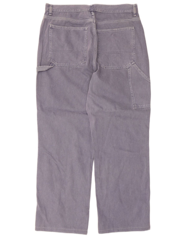 Topshop Pantalon Cargo Droit Femme UK 16 W34 L28 Violet Coton