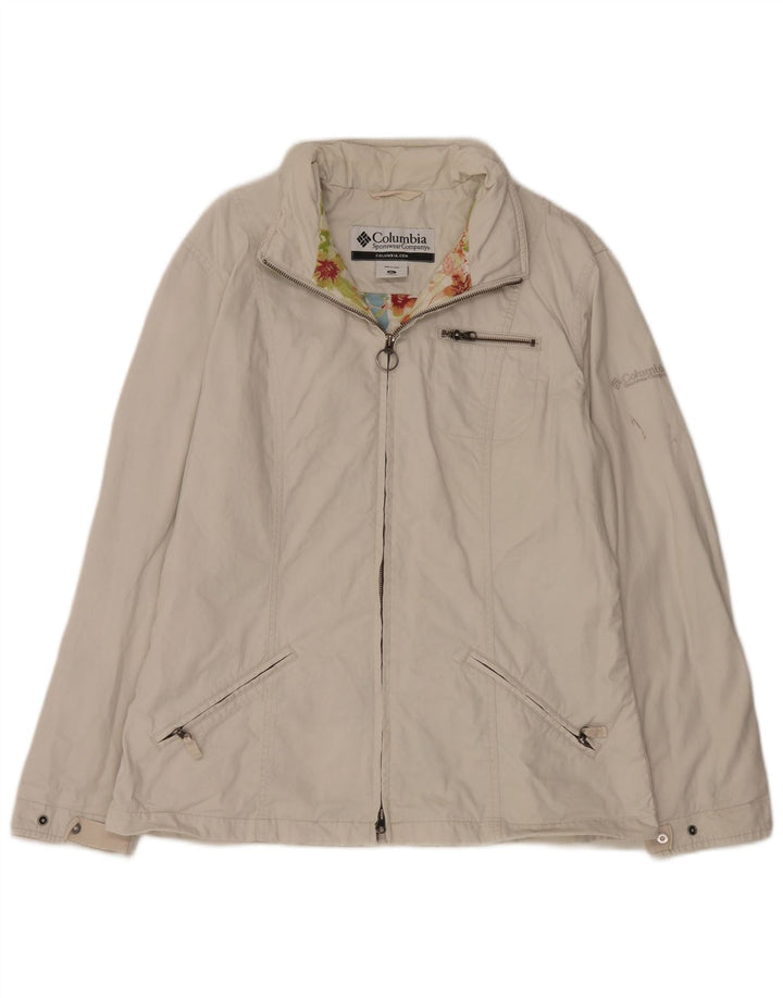 Columbia Veste Bomber Femme UK 18 XL Coton Blanc