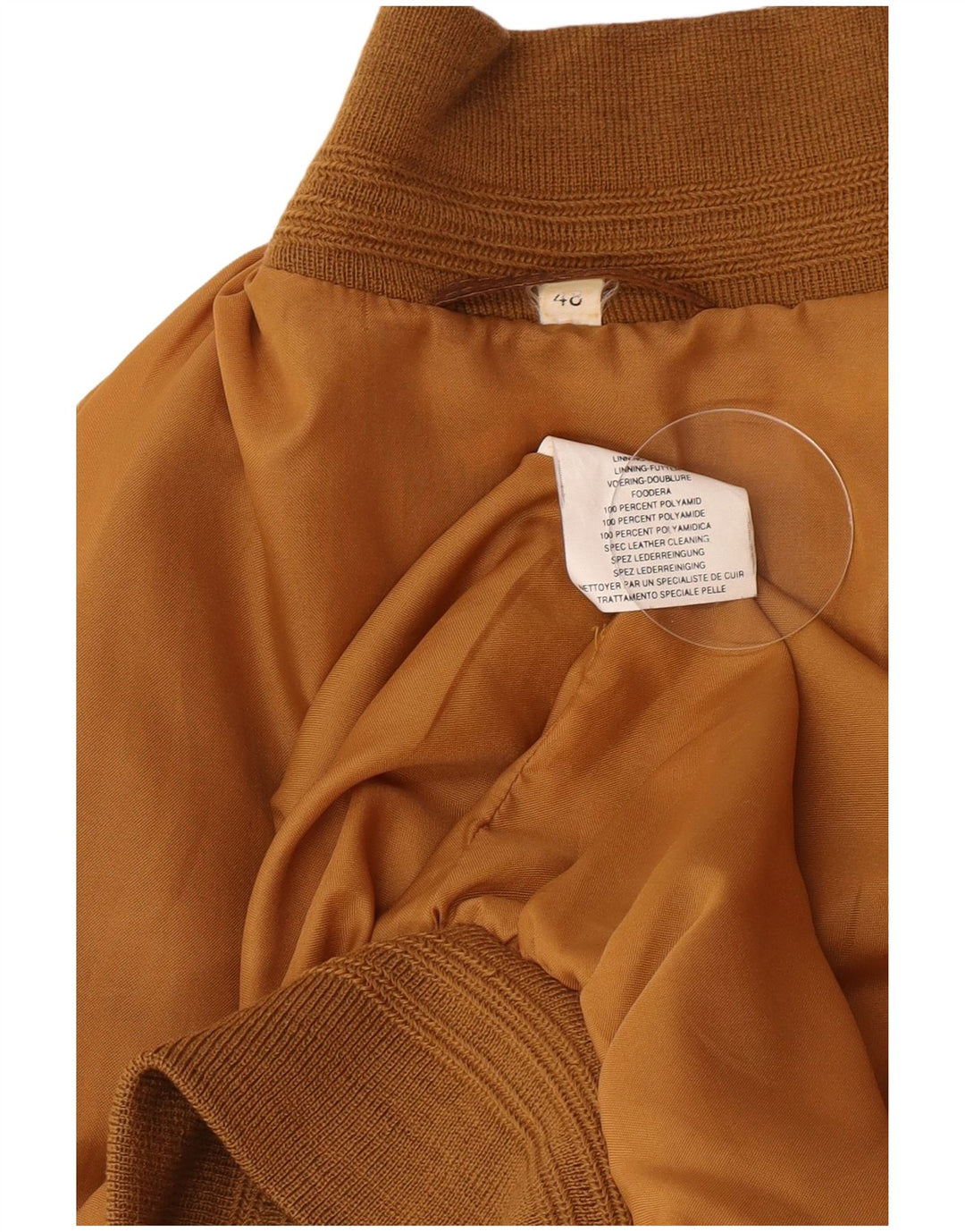 Veste Bomber En Daim Vintage Homme IT 48 Cuir Marron Moyen
