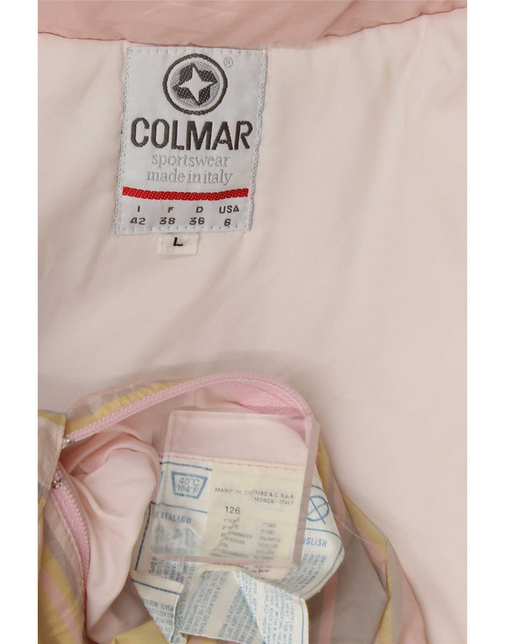 Colmar Combinaison De Ski À Capuche Femme IT 42 Petit Rose Rayé Polyamide