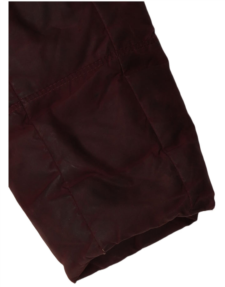 Tommy Hilfiger Veste matelassée à capuche pour femme UK 10 Small Bordeaux Polyester