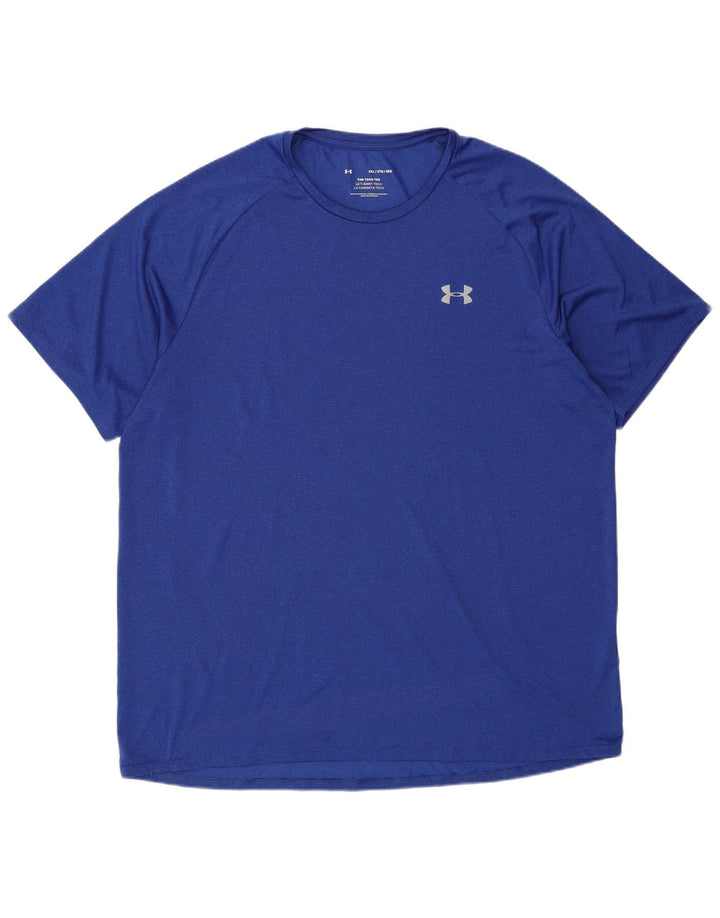 Under Armour T-Shirt Homme Top 2XL Bleu Polyester