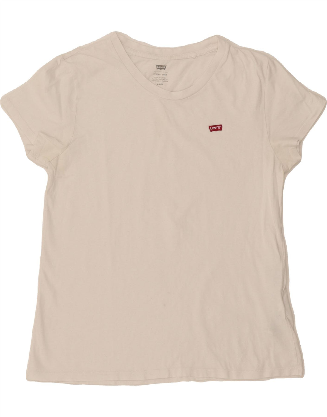 LEVI'S Womens T-Shirt Top UK 12 Medium White Cotton Vintage Levi's and Second-Hand Levi's from Messina Hembry 