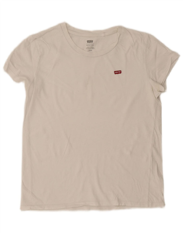 Levi's T-Shirt Femme UK 14 Medium Blanc