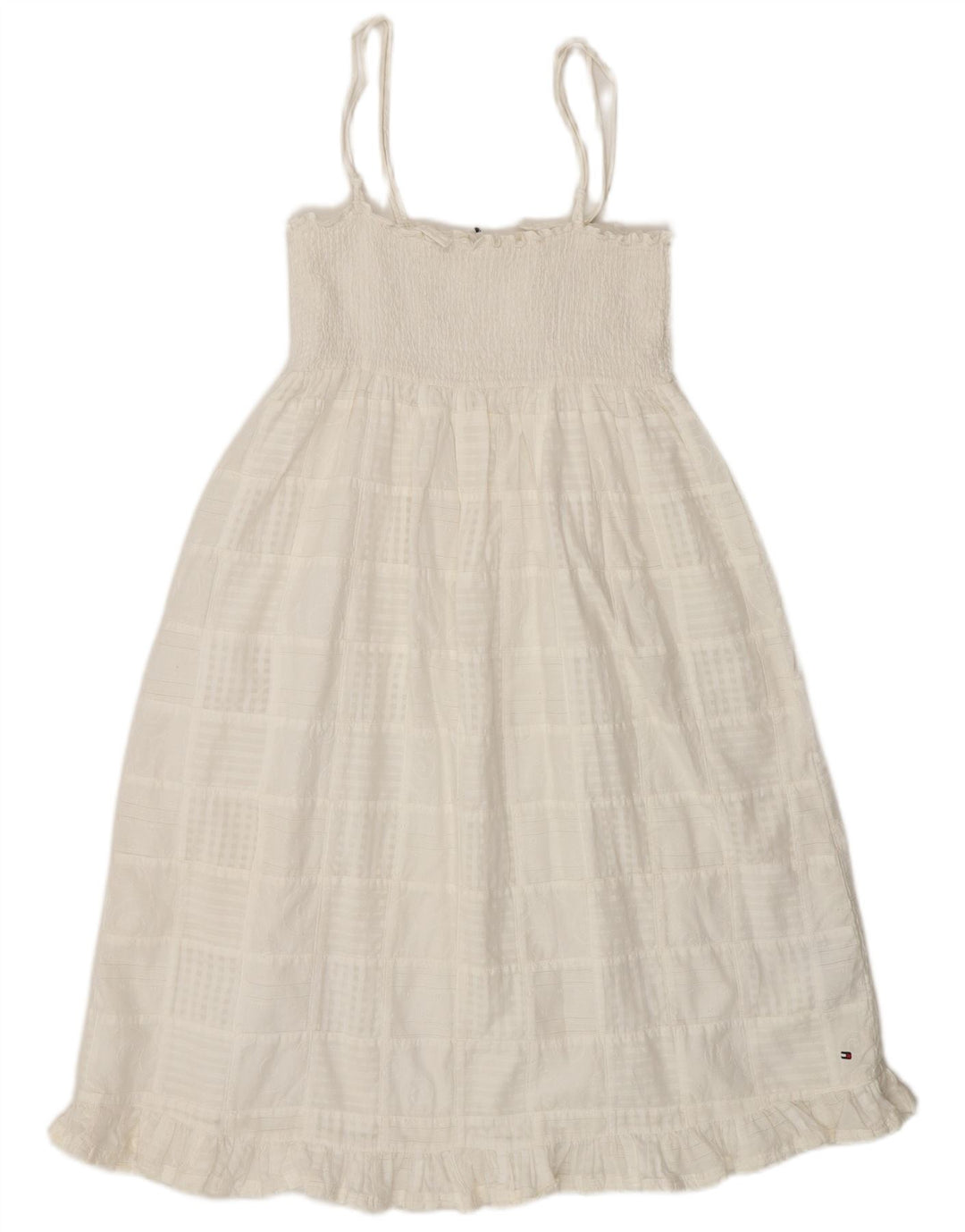 Tommy Hilfiger Robe d'été pour femme UK 8 Petit coton à carreaux blancs