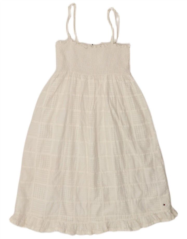 Tommy Hilfiger Robe d'été pour femme UK 8 Petit coton à carreaux blancs