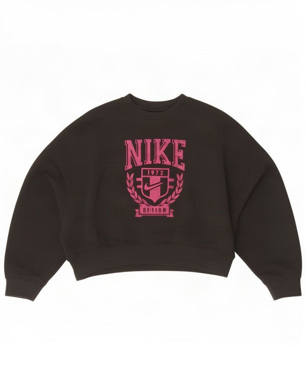 Nike Sweat-shirt oversize graphique pour fille 5-6 ans XS Noir Coton
