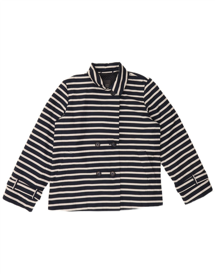 Persona By Marina Rinaldi Manteau double boutonnage pour femme Taille 19 Small Navy Bl