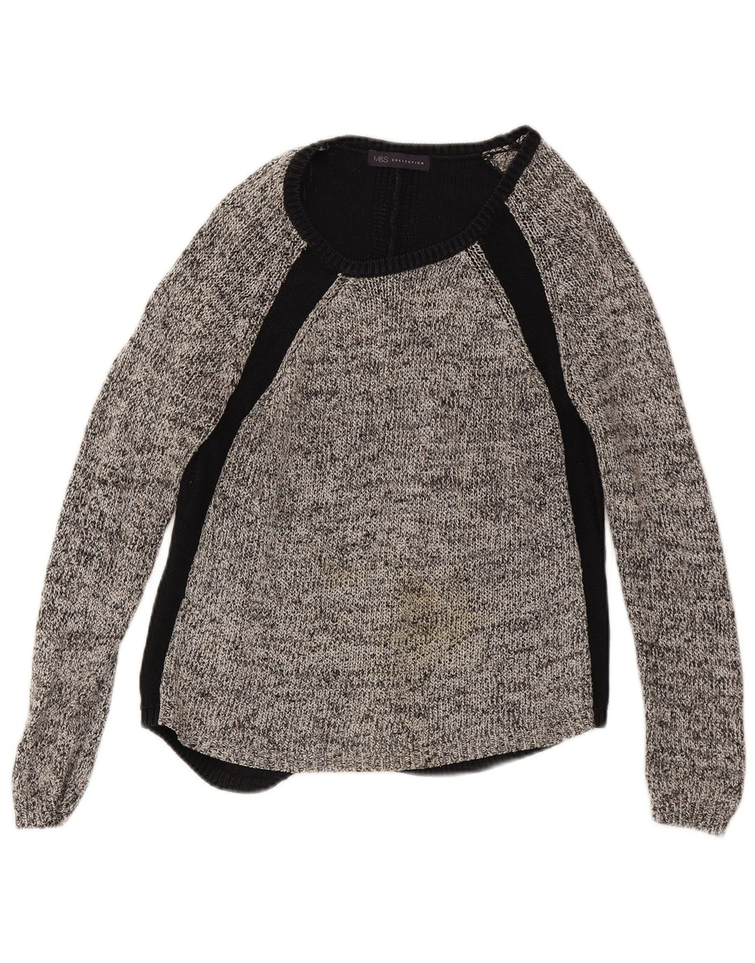 Marks & Spencer Pull col bateau pour femme UK 12 Medium Noir