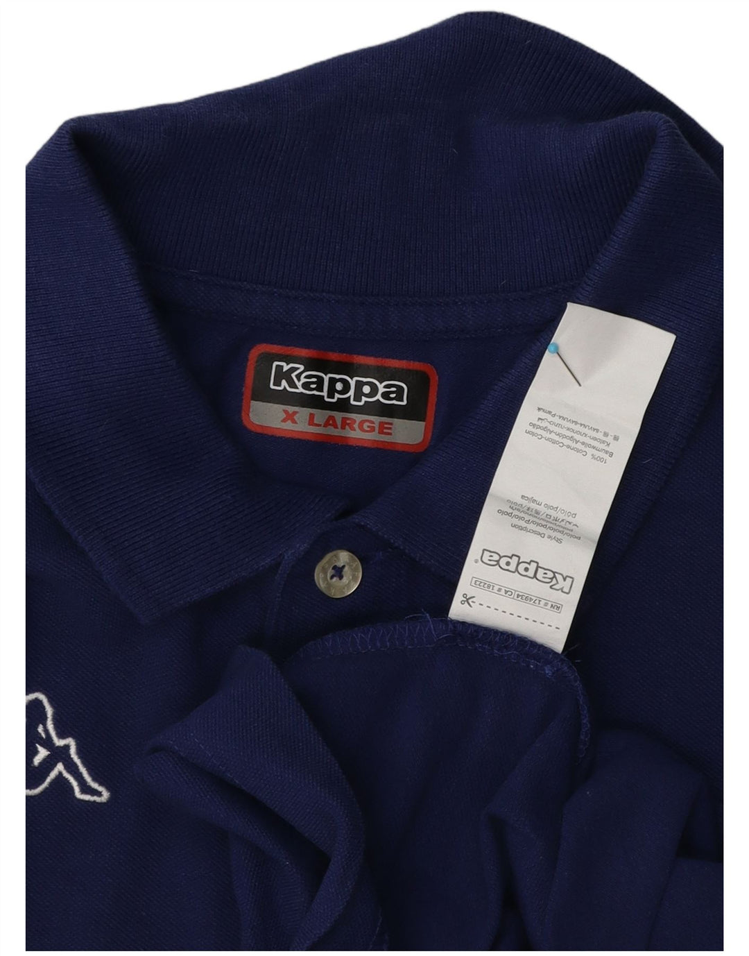 Kappa Polo Graphique Homme XL Bleu Coton