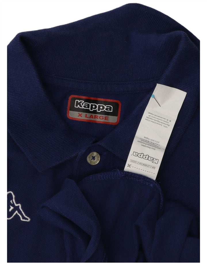 Kappa Polo Graphique Homme XL Bleu Coton