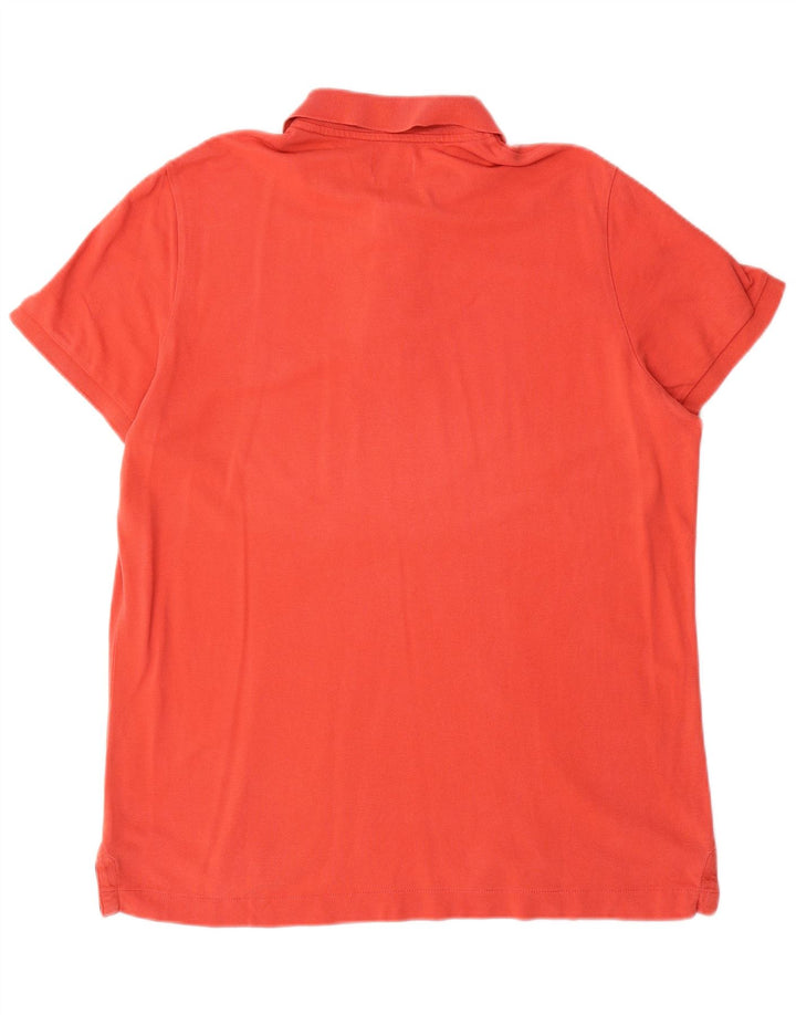 Benetton Polo Muscle Fit XL Orange Coton Homme