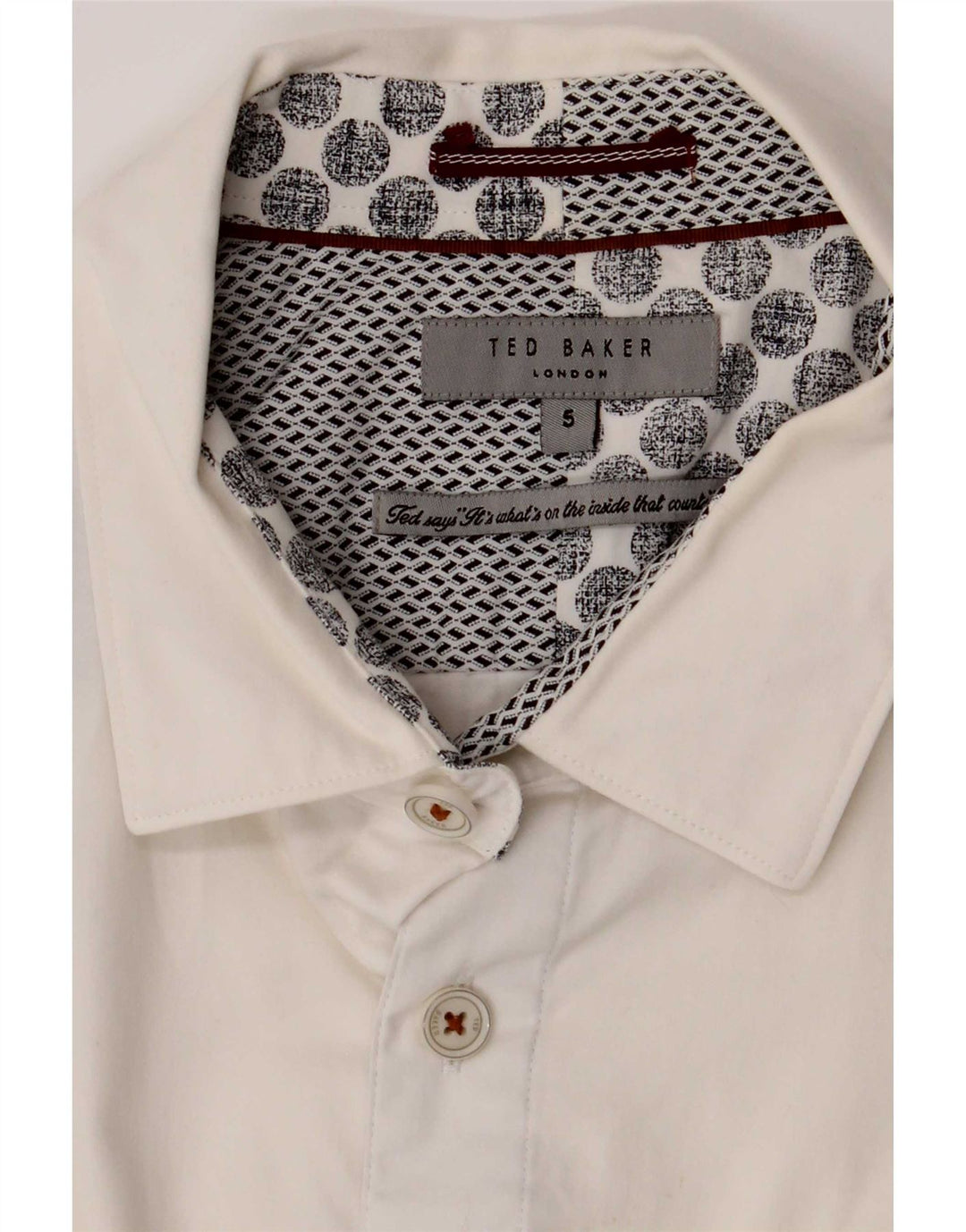 Ted Baker Chemise Homme Taille 5 XL Coton Blanc