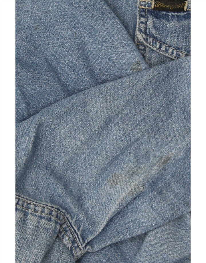 Wrangler Chemise en jean western pour homme en coton bleu moyen