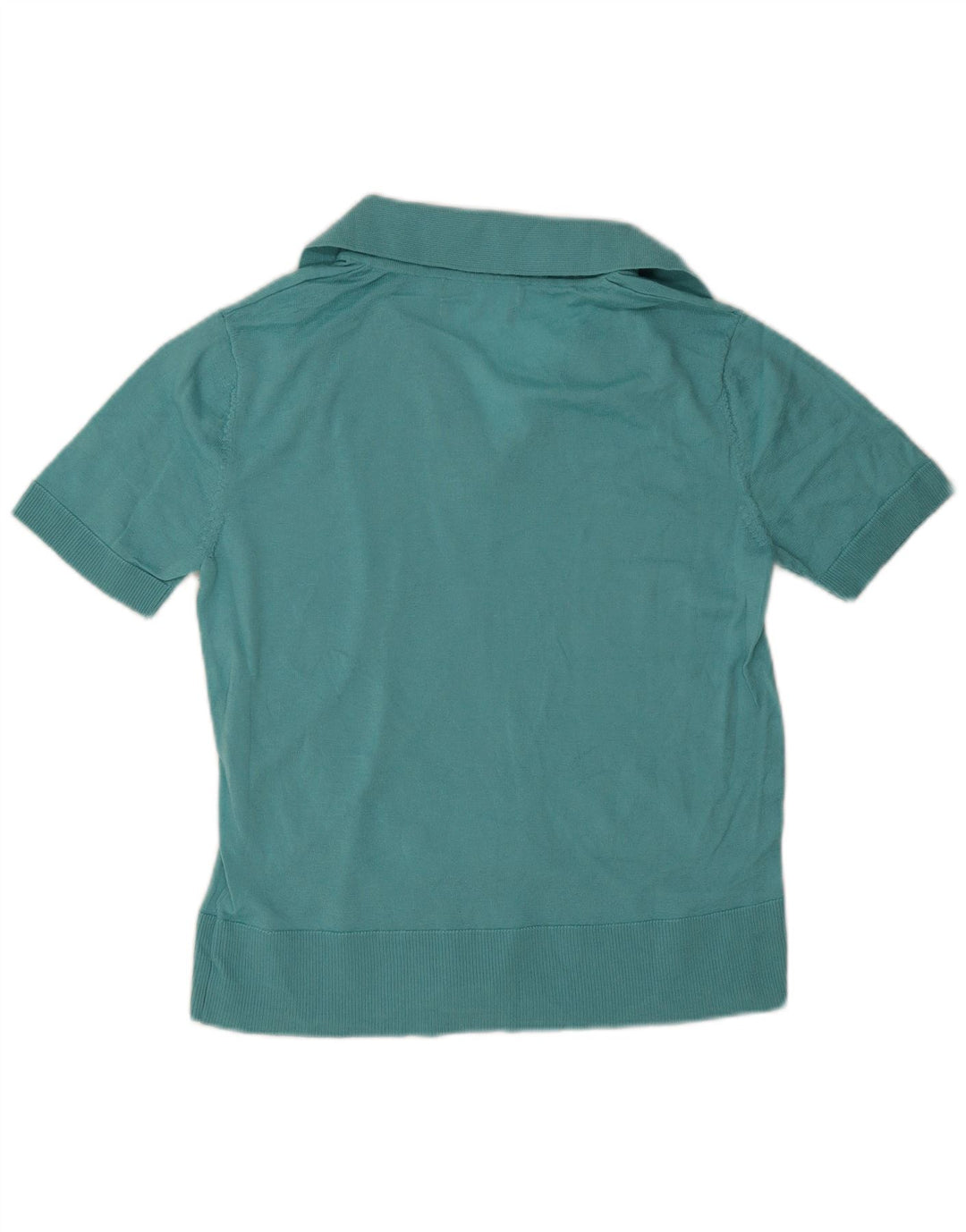 Marks & Spencer Polo Femme UK 12 Bleu Moyen Laine Mérinos