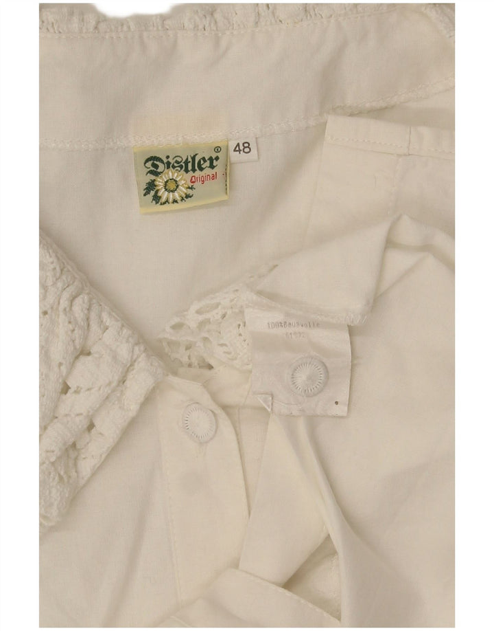 Distler Chemisier à manches 3/4 pour femme EU 48 2XL Blanc