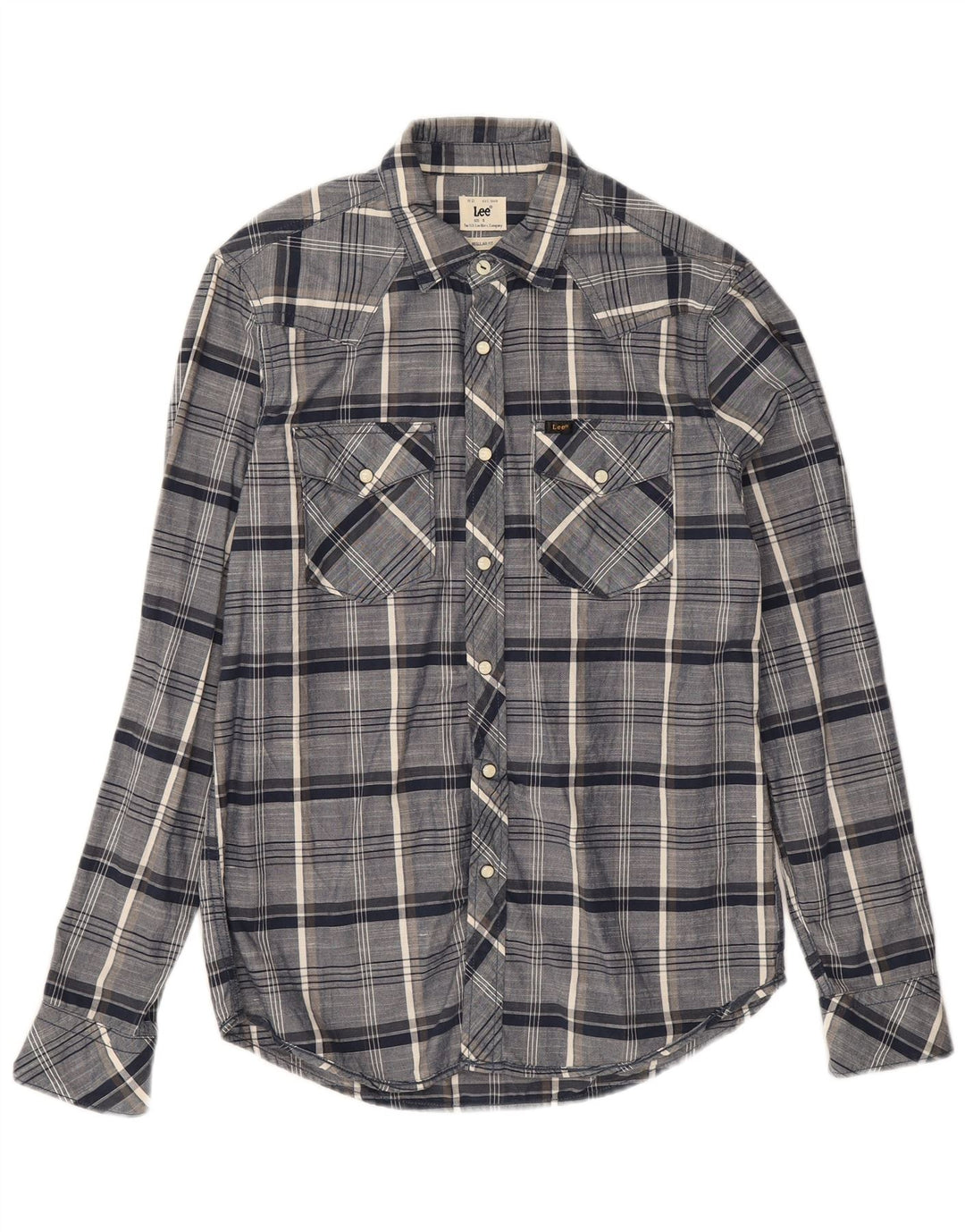 Lee Chemise Regular Fit Homme Petit Carreau Bleu Marine Coton