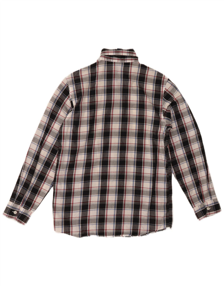 IZOD Chemise Flanelle Garçon 14-15 Ans Grand Carreau Noir Coton
