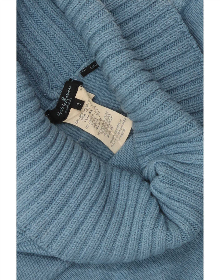 Guess Pull col roulé pour femme Taille 3 Petite laine bleue
