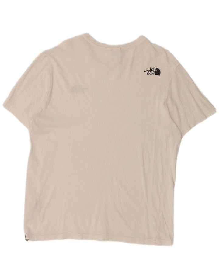 The North Face T-Shirt Top Femme Blanc Moyen Coton